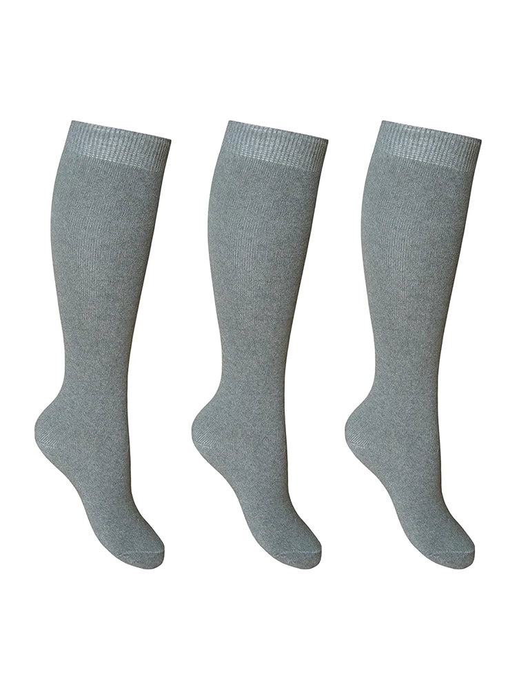 3 Pack Plain Cotton Rich Ankle Socks grey