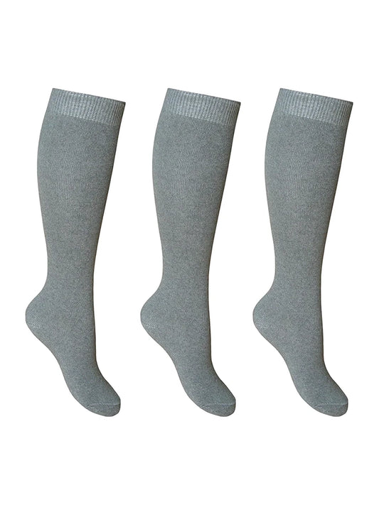 3 Pack Plain Cotton Rich Ankle Socks grey