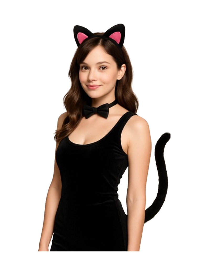 3 Pcs Cat Alice Ear Headband Set