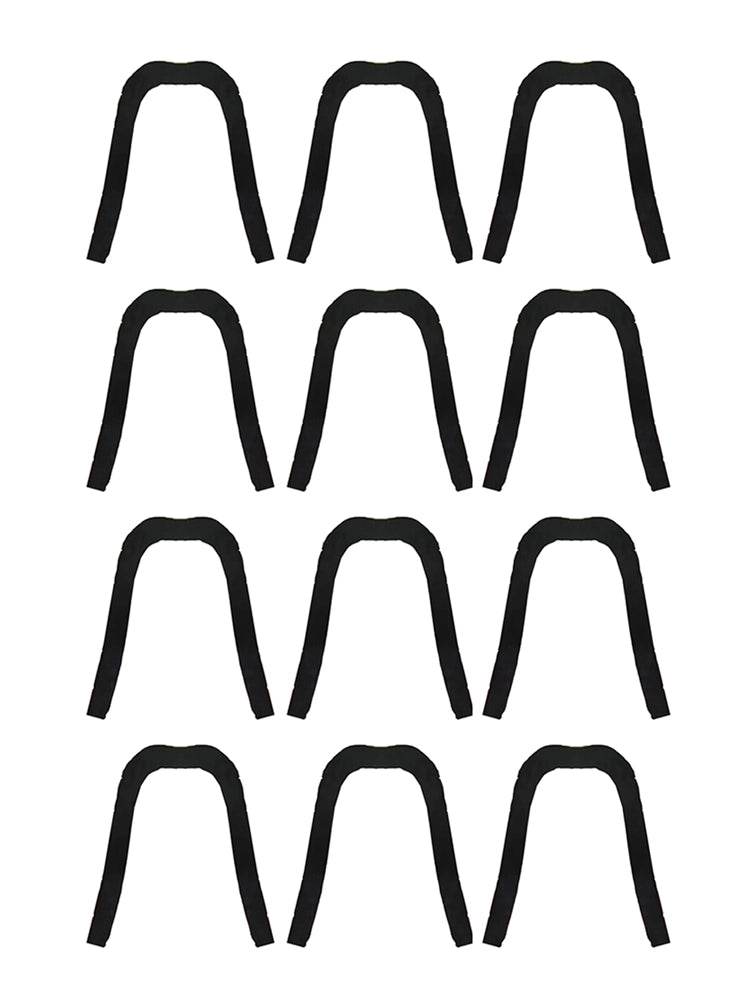 Men's 80's, 90's Fancy Dress Humo'Stache Black Long Mustache - thefancydress.co.uk