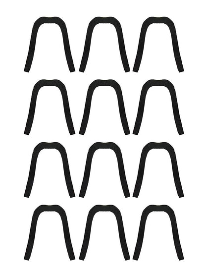 Men's 80's, 90's Fancy Dress Humo'Stache Black Long Mustache - thefancydress.co.uk