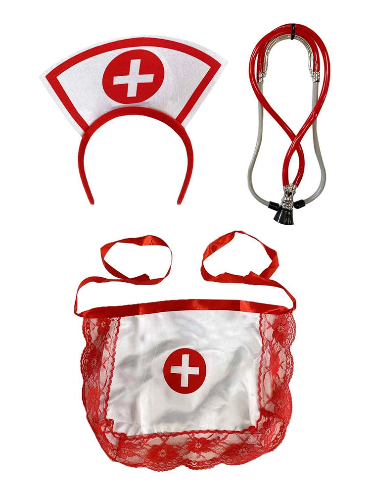 Festival 3 pcs Nurse Set Costume Accessories