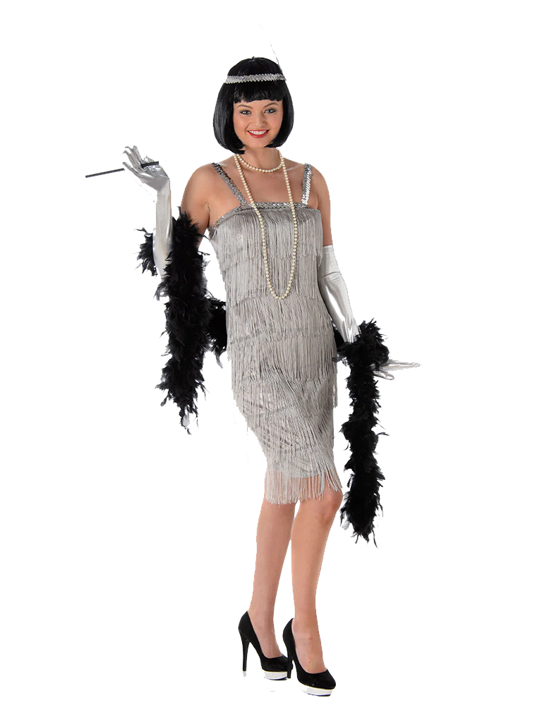 Silver Flapper Dress