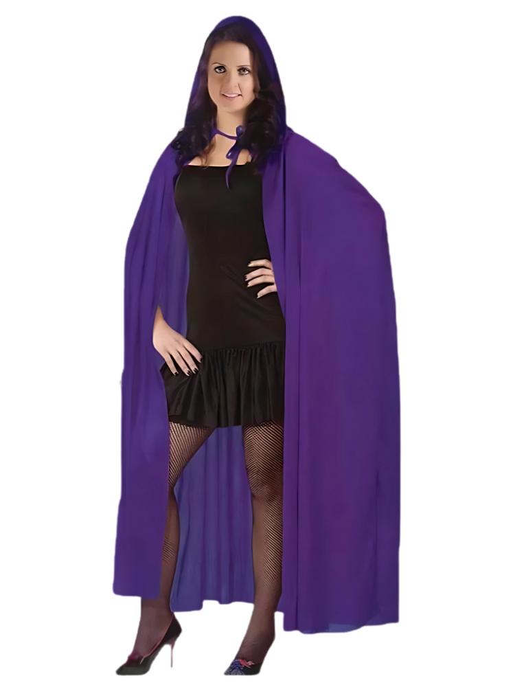 Womens Satin Hooded Group Cape Dresses