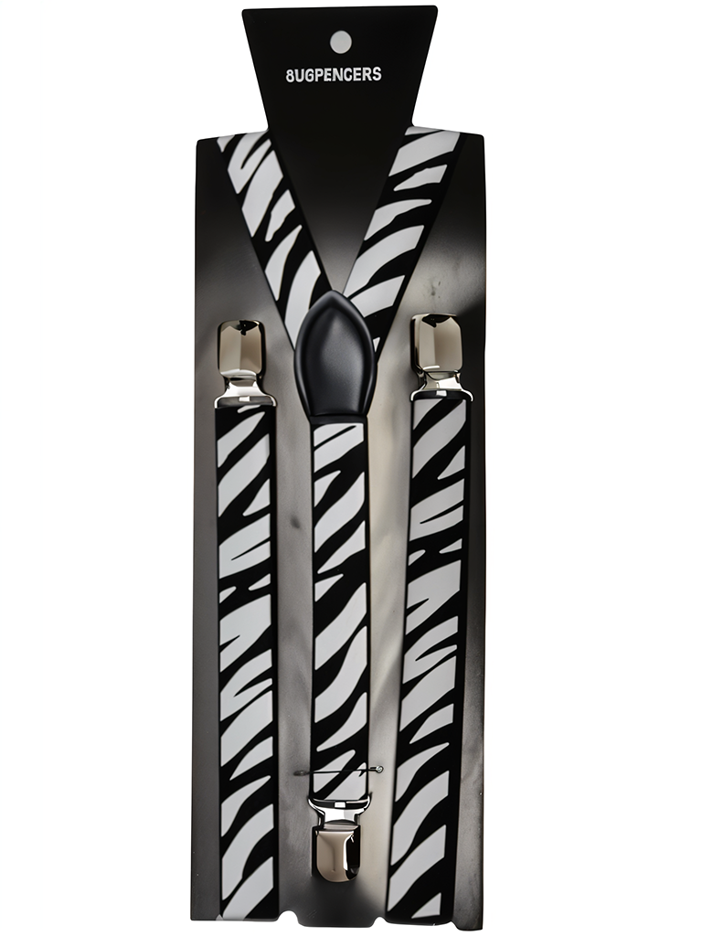 Zebra Printed Braces (2.5 cm)