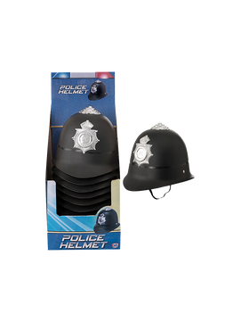 Black Police Helmet Fancy Dress Policeman Hat