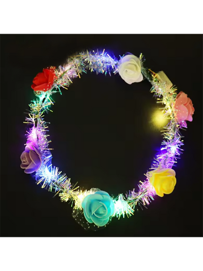 Light Up Floral String Headband Tiara Hair Crown