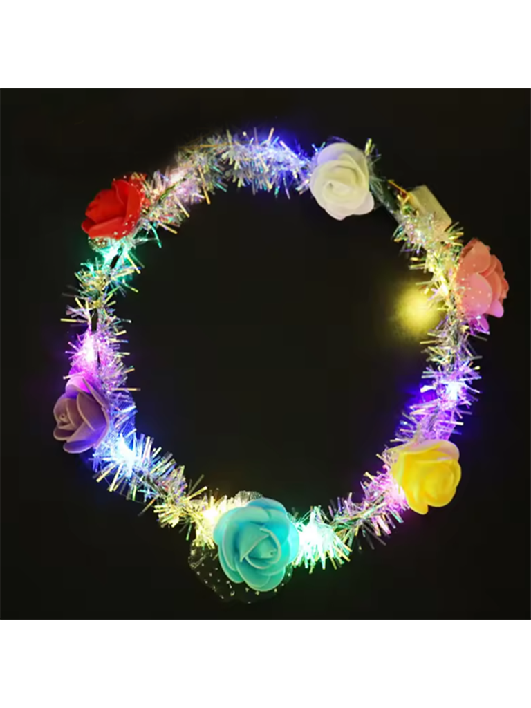 Light Up Floral String Headband Tiara Hair Crown