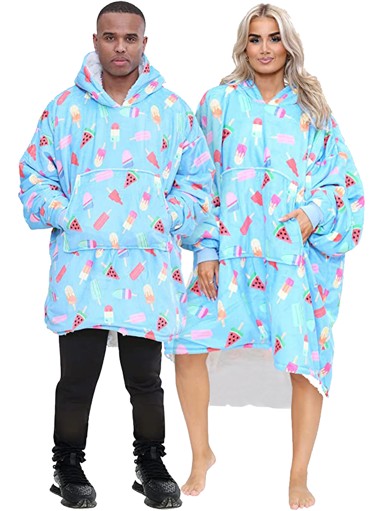 Adult Printed Hoodie Blanket