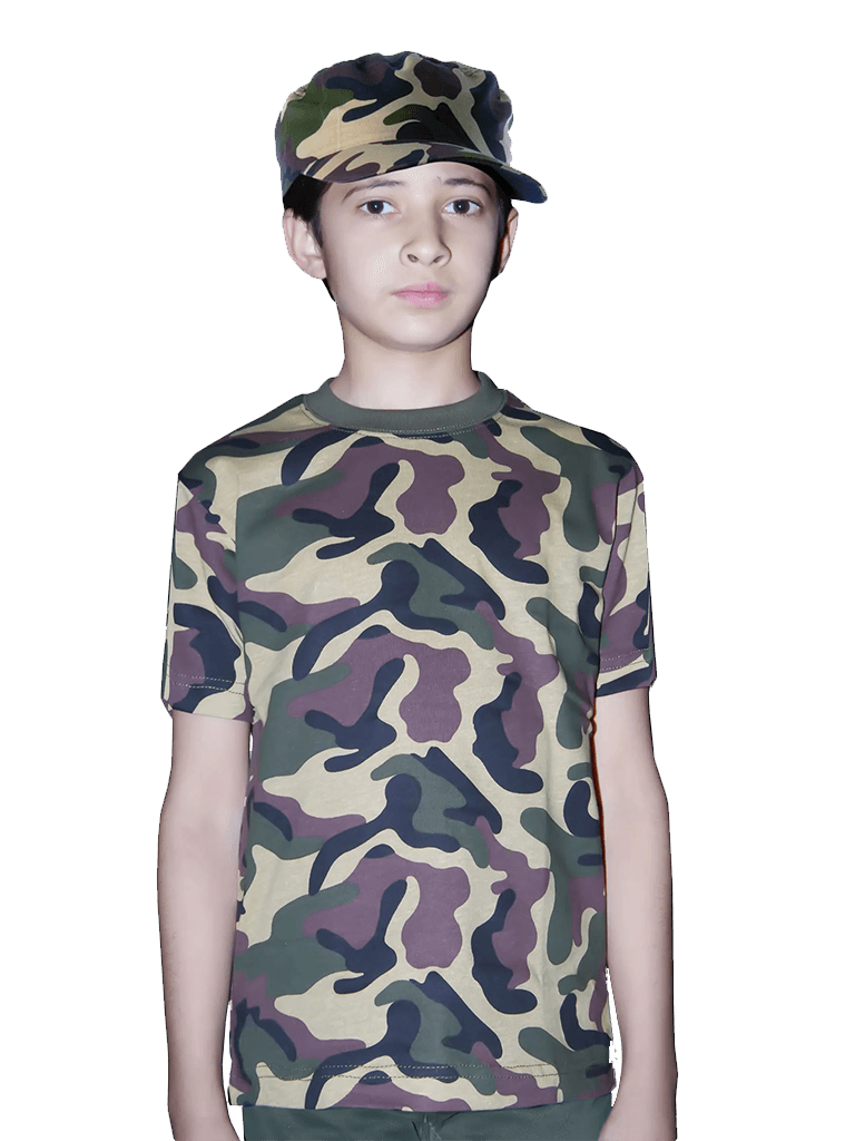Camouflage T-Shirt - thefancydress.co.uk