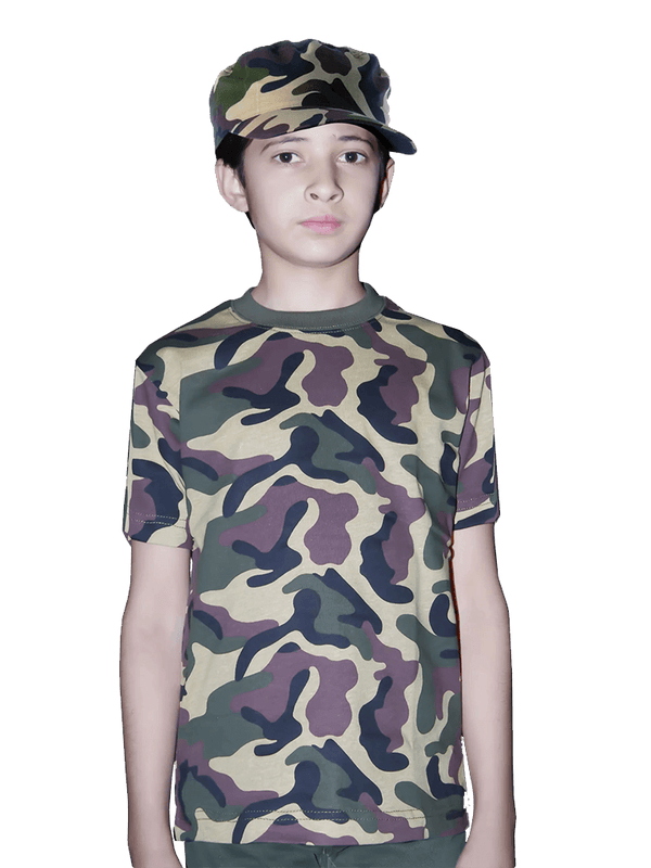 Camouflage T-Shirt - thefancydress.co.uk