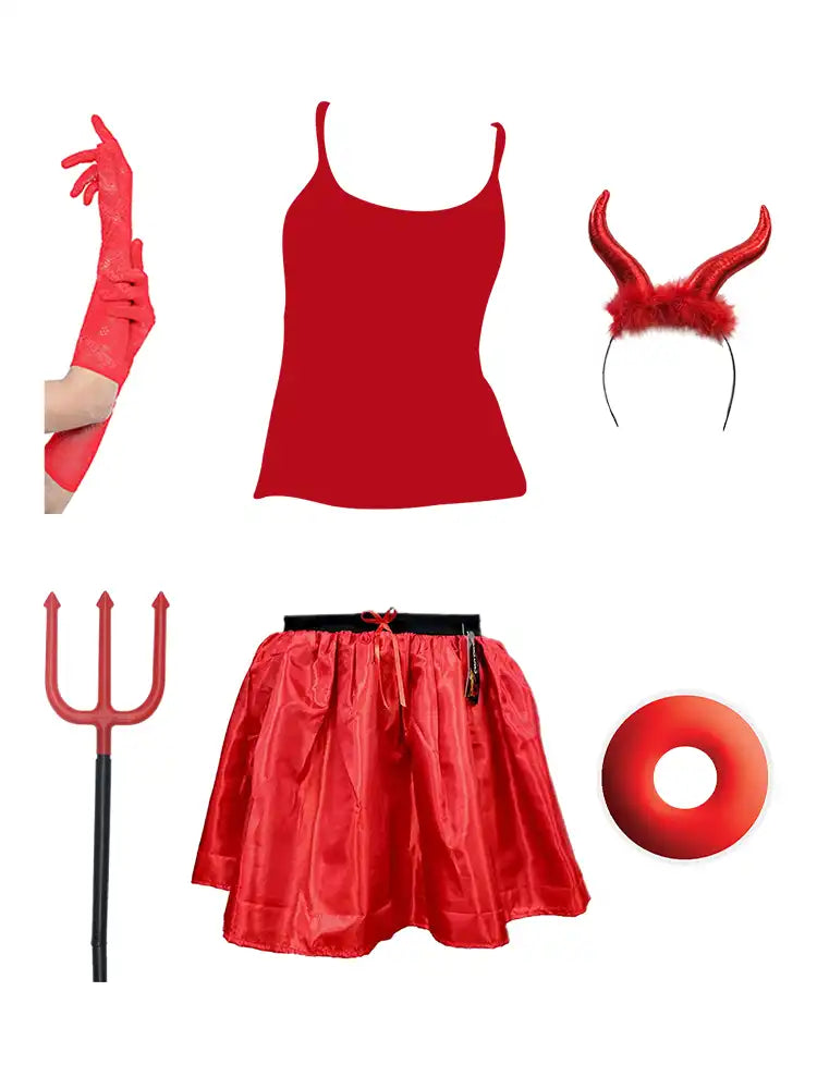 6Pcs Ladies Devil Theme Set