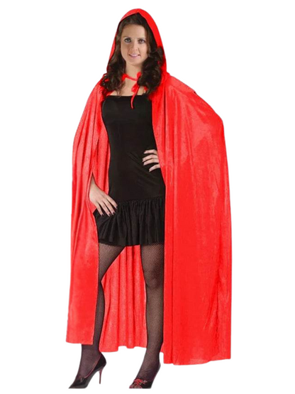 Womens Satin Hooded Group Cape Dresses
