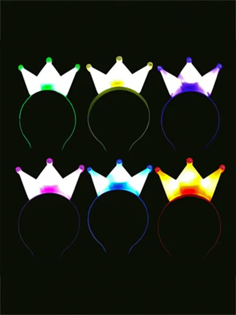 1x Crown Shape Light Up Flashing Headband