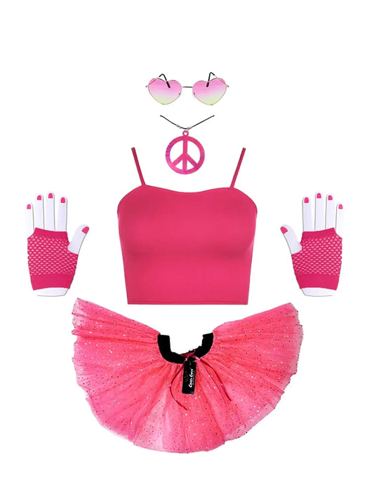 80s Fancy Dress For Women Accessories Costume Outfit Set