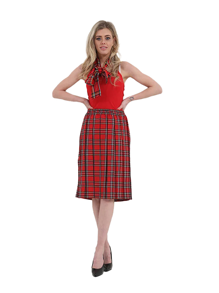 Crazy Chick Box Pleated Tartan Skirt (26 Inches )