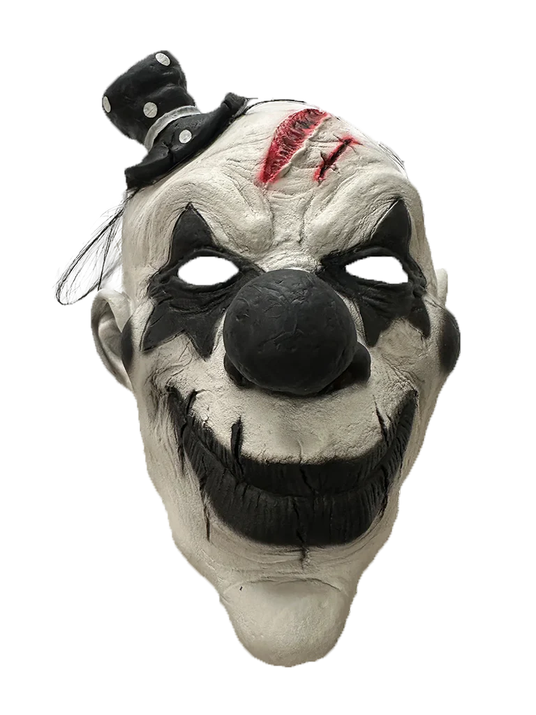 Unisex Halloween Scary Evil Joker Latex Full Head Clown Masks black