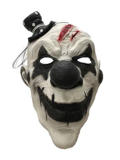 Unisex Halloween Scary Evil Joker Latex Full Head Clown Masks black