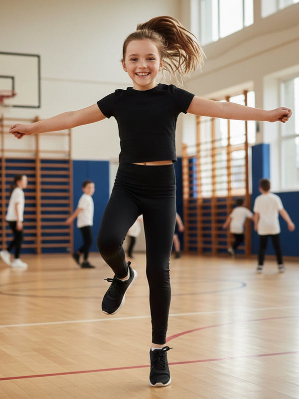 Active Star Girls Activewear Gym Black Leggings