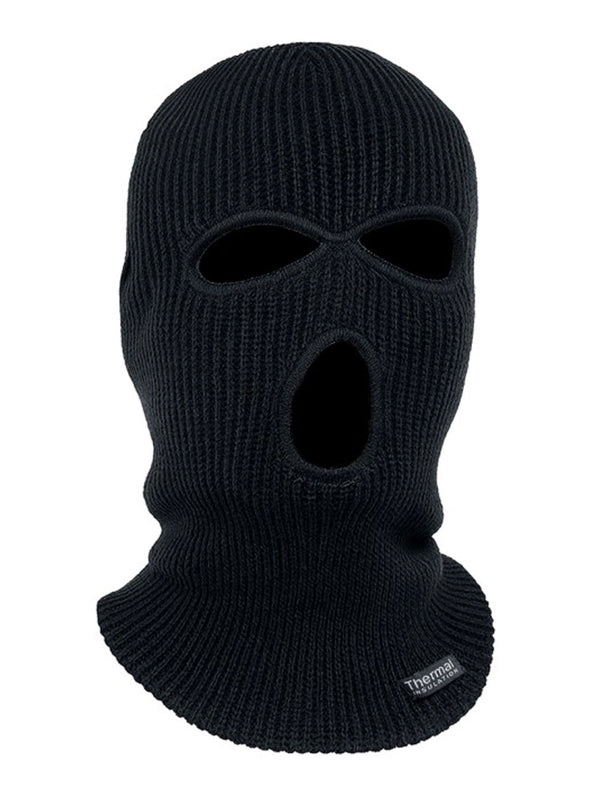 Active Star Black Thermal 3-Hole Balaclava