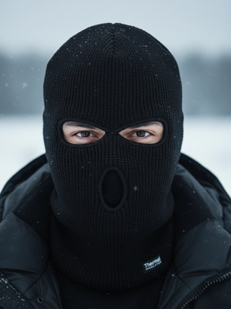 Active Star Black Thermal 3-Hole Balaclava