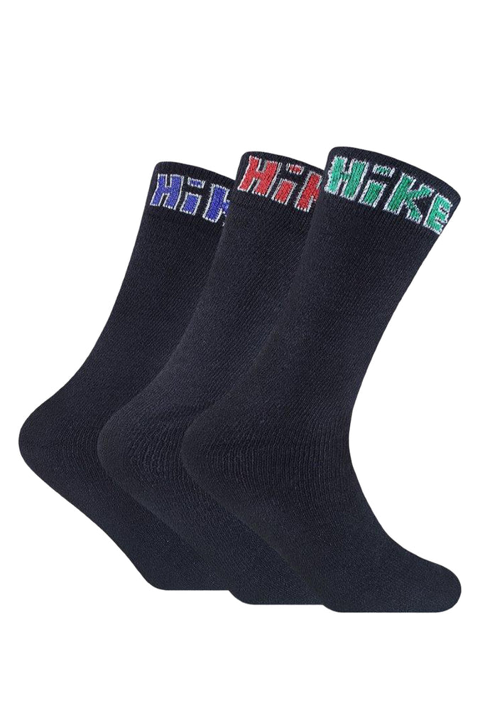 Active Star Hike Socks 3 Pack in Jet Black