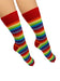 Active Star Men's 12 Pairs Red And Rainbow Ankle High Socks