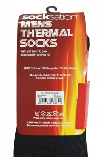 Active Star Men’s Extra Thick Thermal Winter Socks 3 Pack