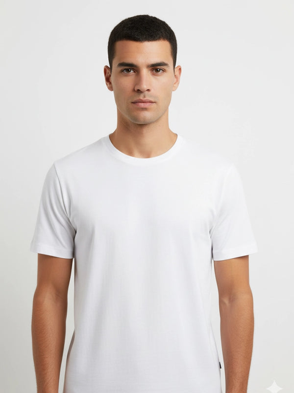Active Star Men Crew Neck Plain Cotton T-Shirt