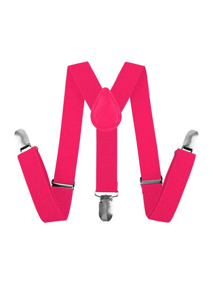 Unisex Adjustable Suspenders Plain Braces - thefancydress.co.uk