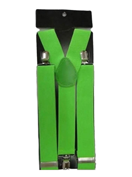 Unisex Adjustable Suspenders Plain Braces - thefancydress.co.uk