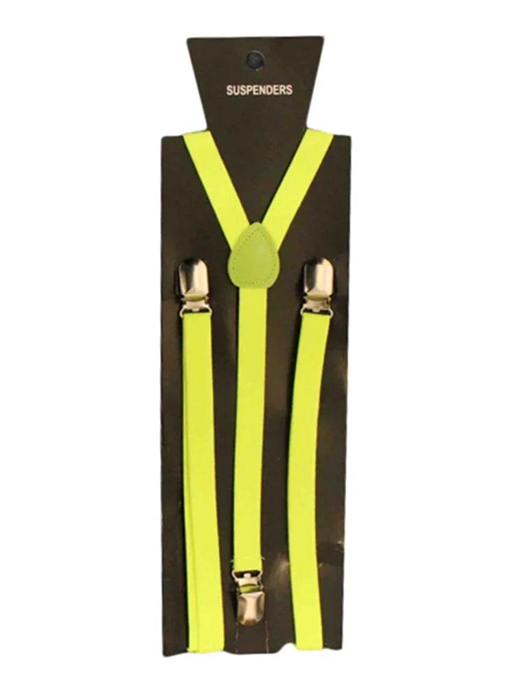 Unisex Adjustable Suspenders Plain Braces - thefancydress.co.uk
