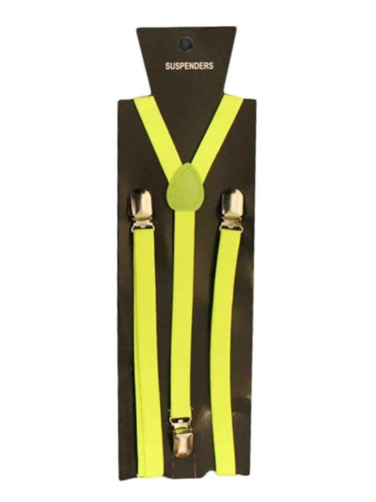 Unisex Adjustable Suspenders Plain Braces - thefancydress.co.uk