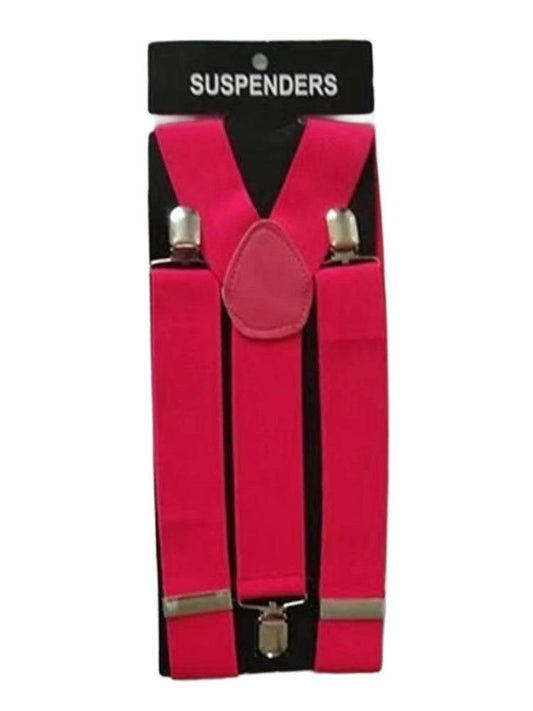 Unisex Adjustable Suspenders Plain Braces - thefancydress.co.uk