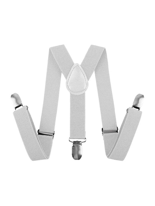 Unisex Adjustable Suspenders Plain Braces - thefancydress.co.uk