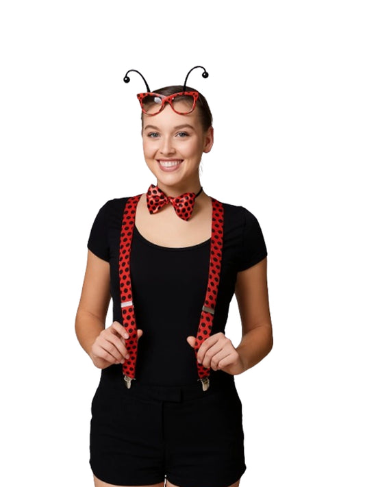 Adult 3PCS Ladybug Fancy Dress Costume Accessory Set