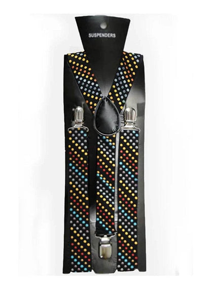 Adult Adjustable Polka Dot Braces 2.5 cm - thefancydress.co.uk