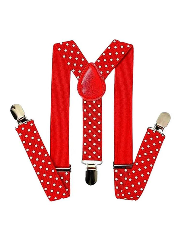 Adult Adjustable Polka Dot Braces 2.5 cm - thefancydress.co.uk
