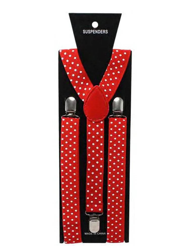 Adult Adjustable Polka Dot Braces 2.5 cm - thefancydress.co.uk