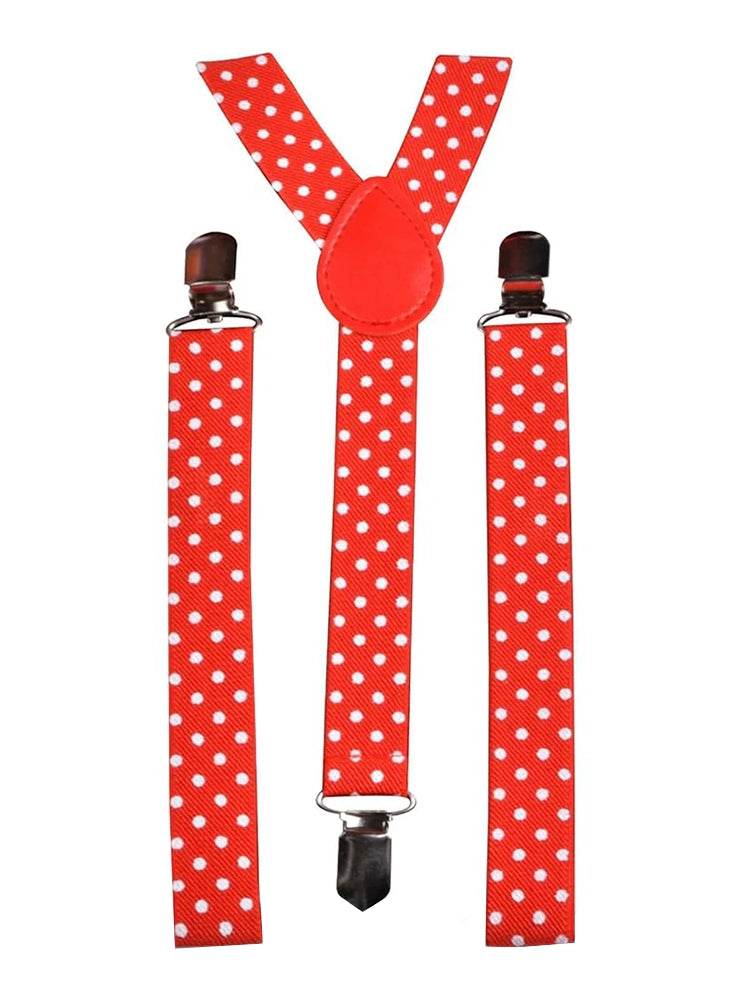 Adult Adjustable Polka Dot Braces 2.5 cm - thefancydress.co.uk