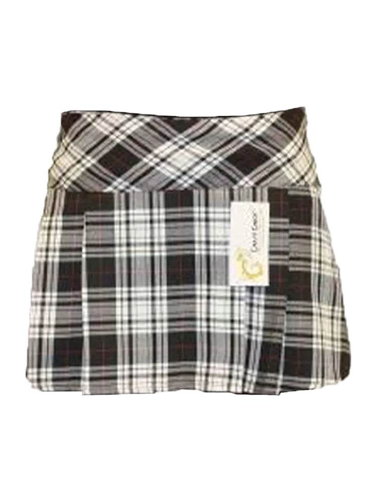 Adult Box Pleated Tartan Skirt (14 Inches) - thefancydress.co.uk