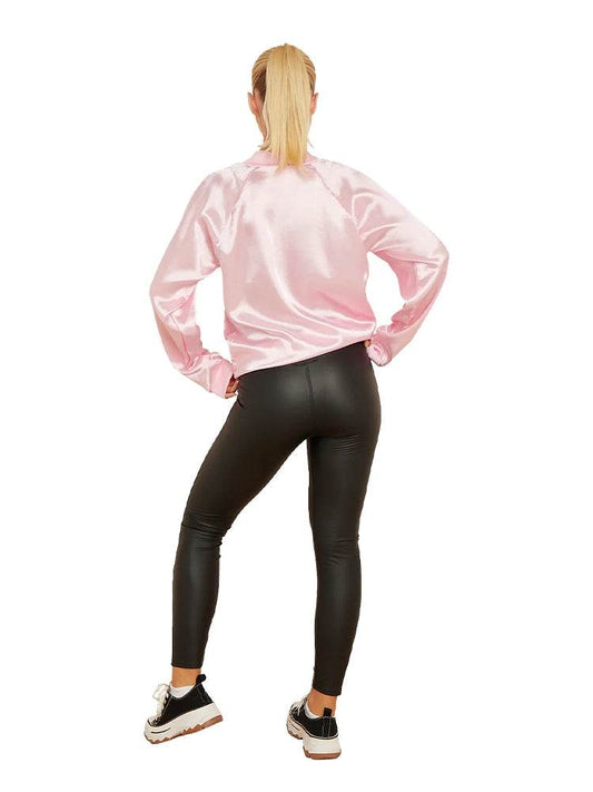 Adult Pink Satin Jacket - thefancydress.co.uk