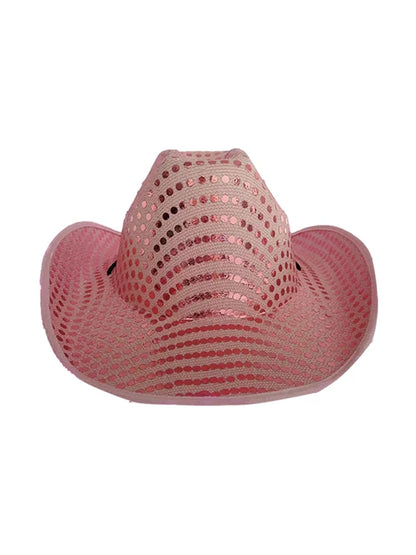 Adult Sequin Cowboy Hat for Party & Festival pink