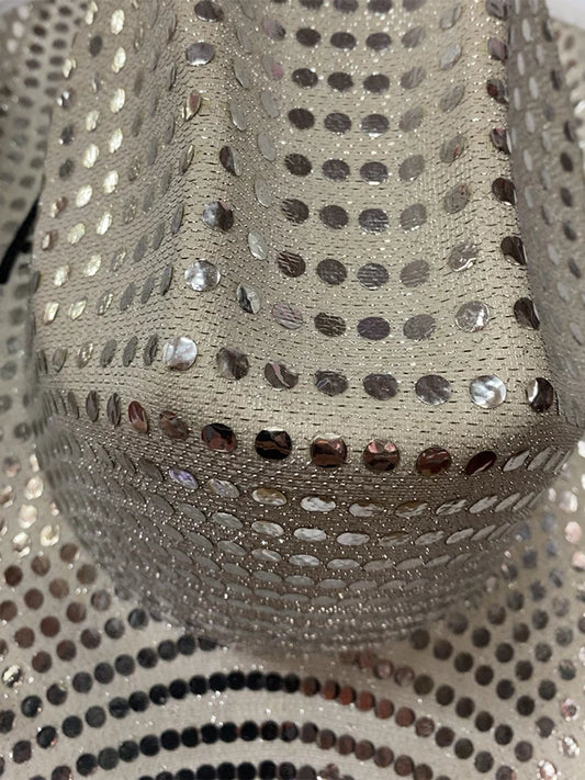 Adult Sequin Cowboy Hat for Party & Festival silver