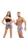 Ladies Shiny Metallic Hot Pants rainbow