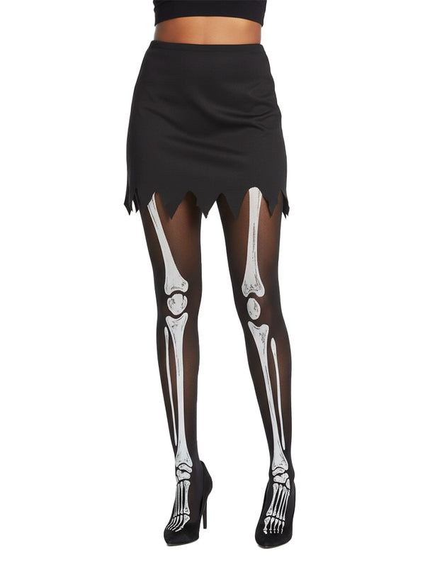 Adult Skeleton Print Tights