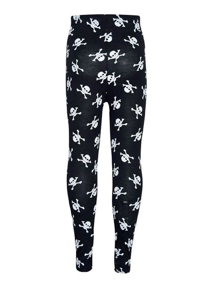 Adult Skull Printed Leggings - thefancydress.co.uk