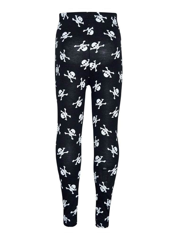 Adult Skull Printed Leggings - thefancydress.co.uk