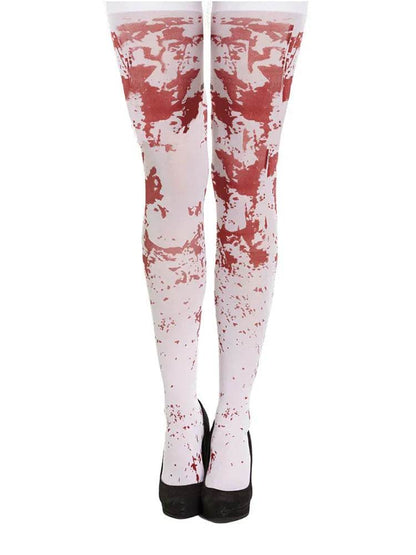 Adult White Bloody Stockings - thefancydress.co.uk