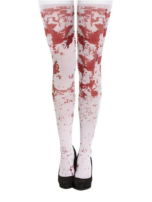 Adult White Bloody Stockings - thefancydress.co.uk